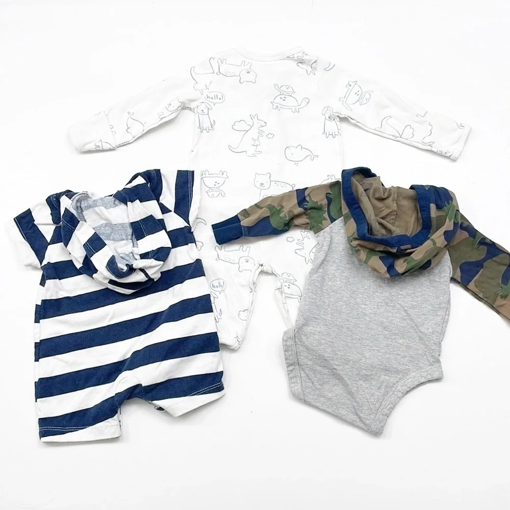 Carter's baby boys 3 piece romper/jumper/bodysuit set